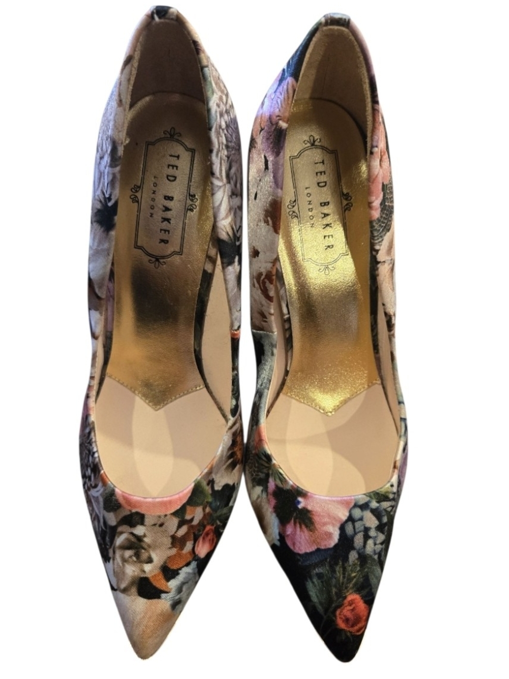Ted Baker London floral heels in size 38.5 (US 7.5) - Picture 2 of 6